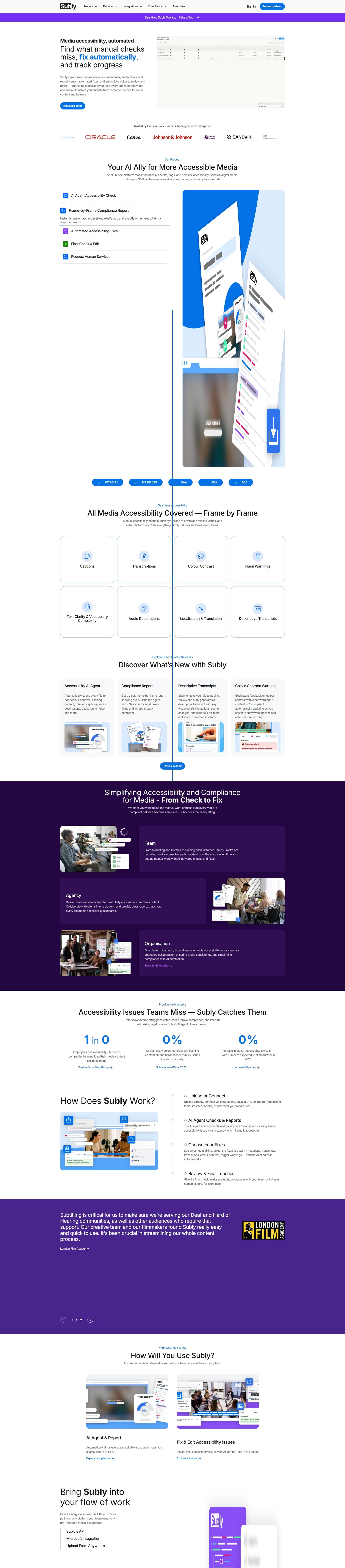 Subly AI Video Accessibility Checker Screenshot