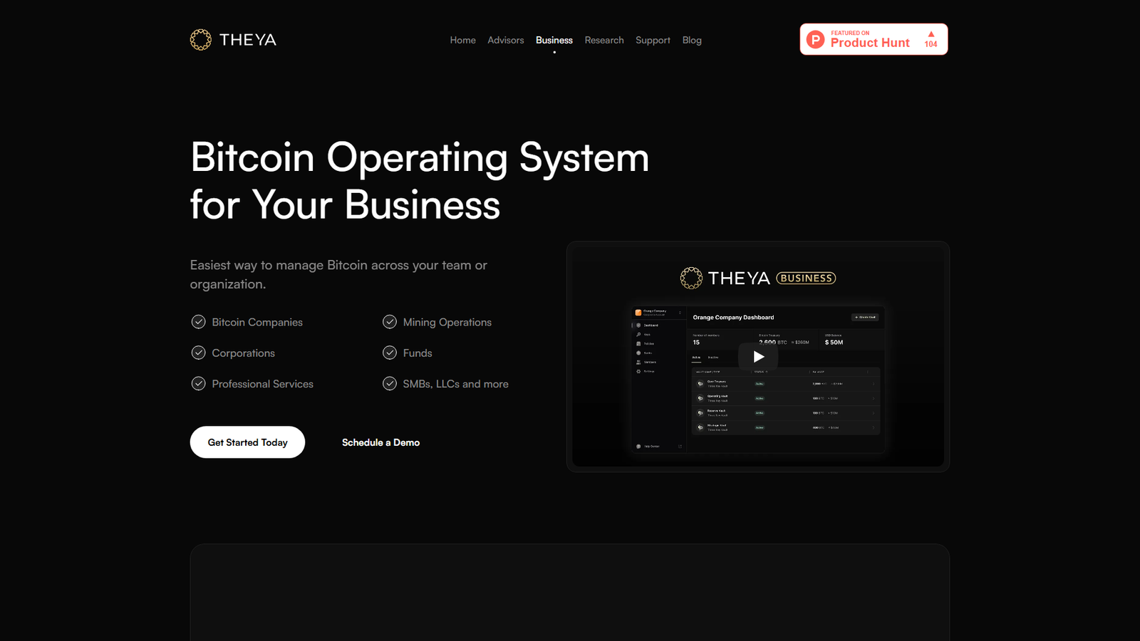Theya for Business Screenshot
