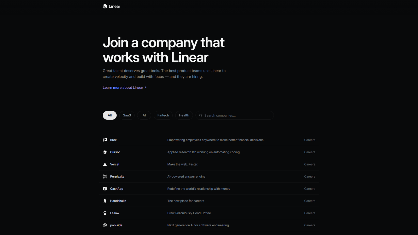 Work with Linear Screenshot