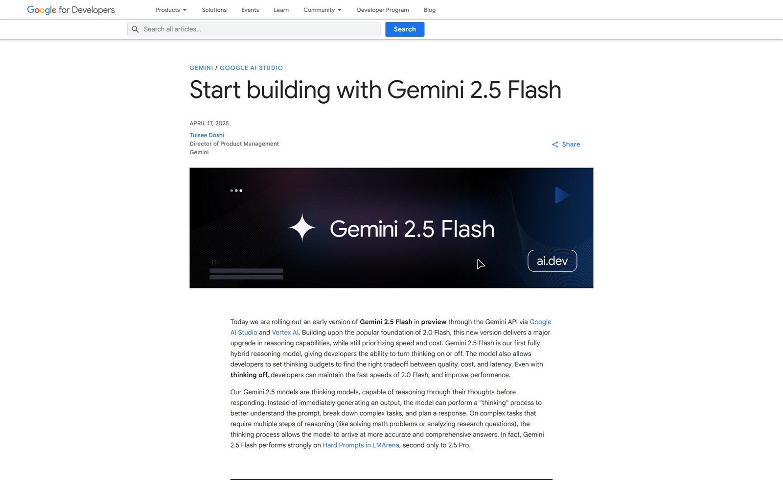 Gemini 2.5 Flash Screenshot