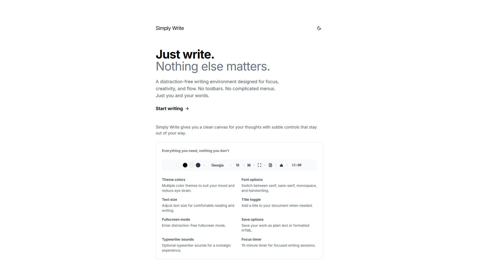 Simply Write Screenshot