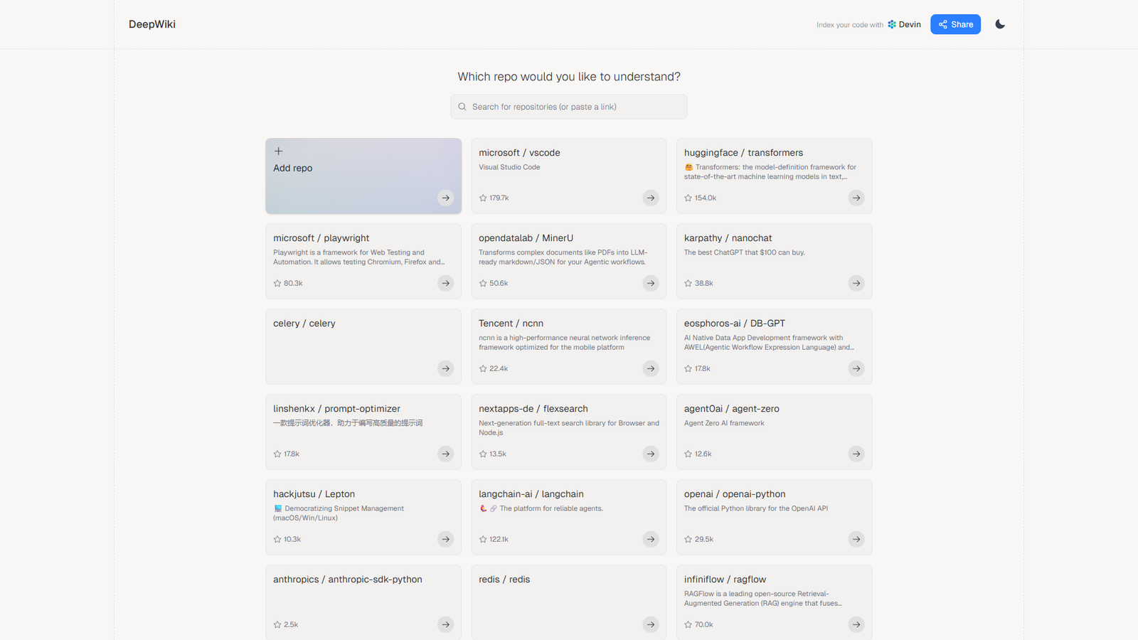 DeepWiki by Congnition Screenshot
