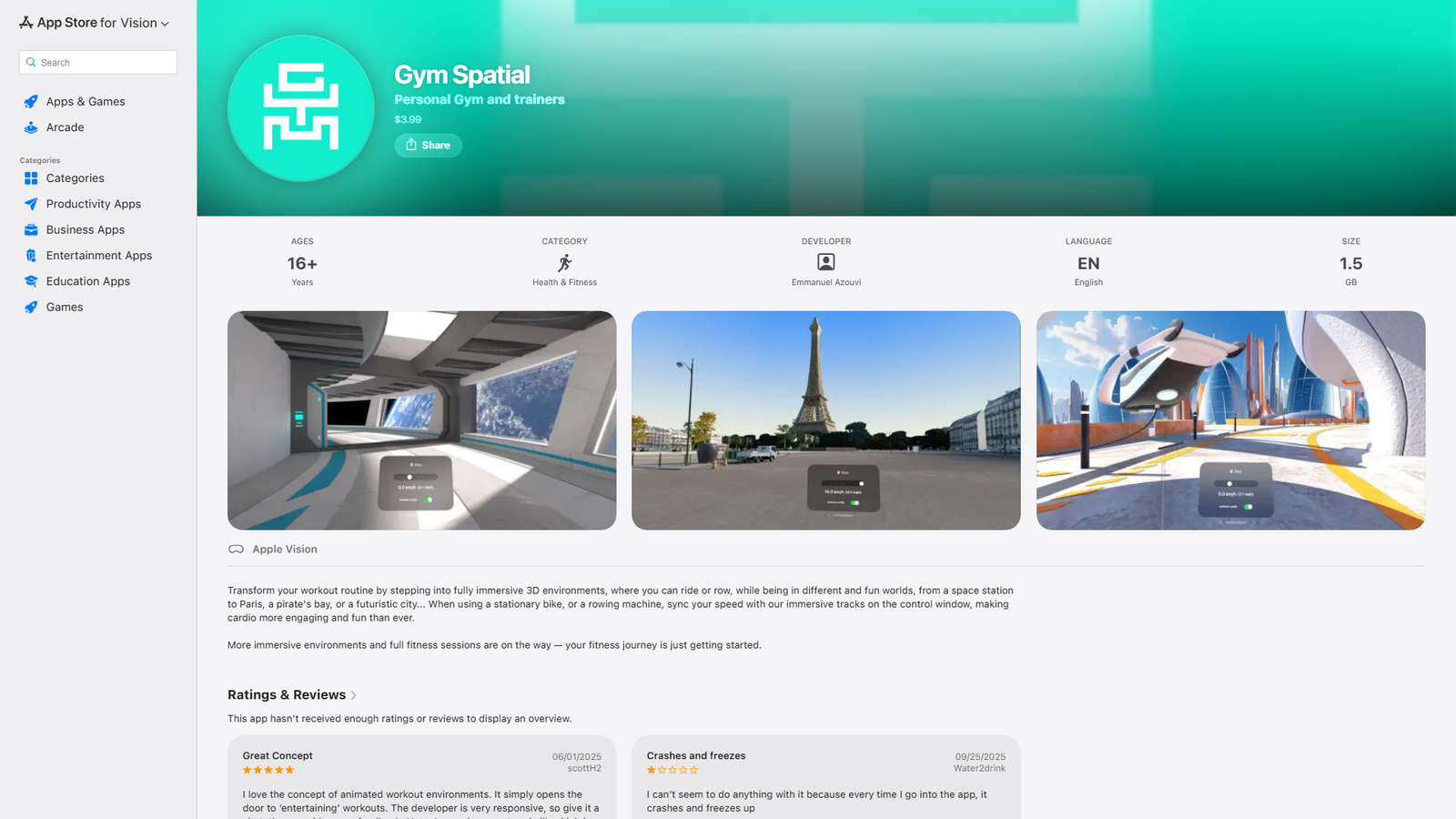 Gym Spatial Screenshot