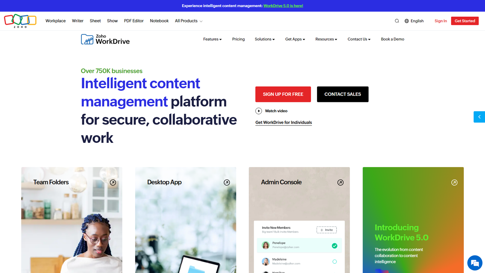 Zoho WorkDrive 5.0 Screenshot