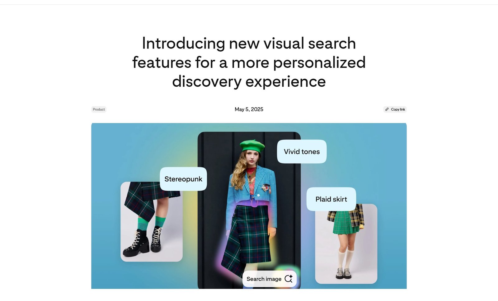 Pinterest Visual Search Screenshot