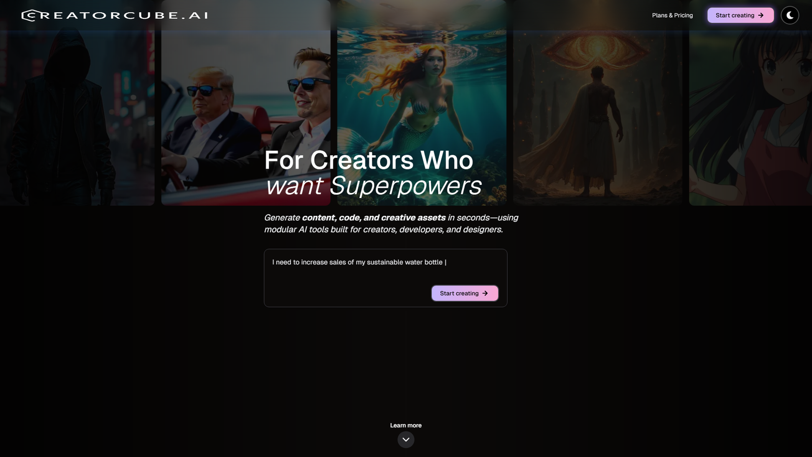 CreatorCube AI Screenshot