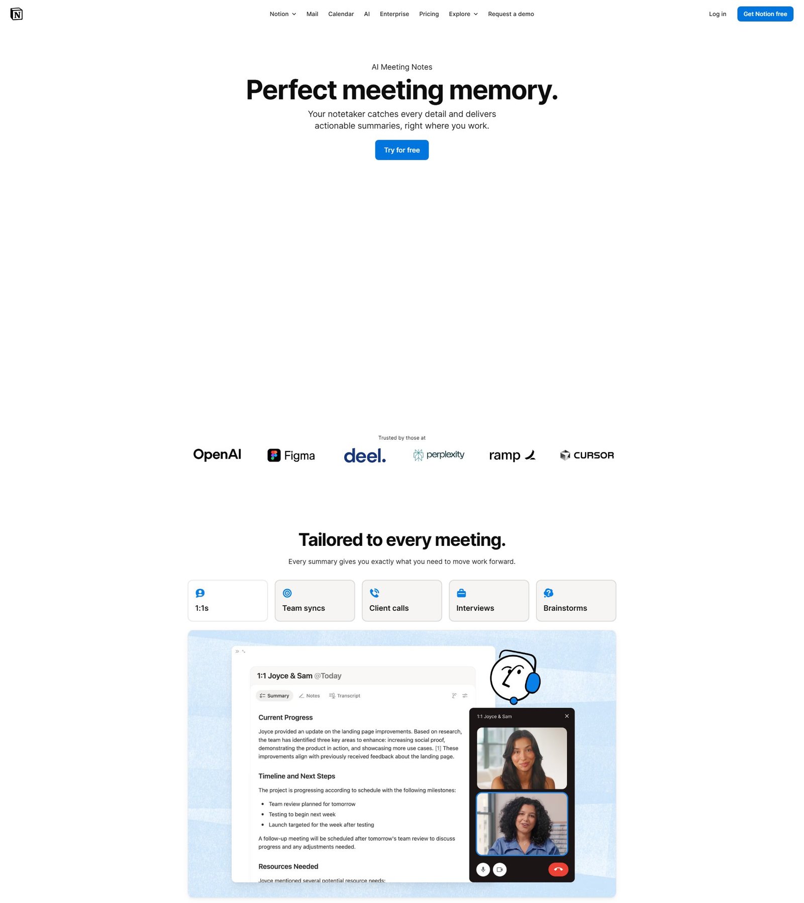 AI Meeting Notes by Notion Screenshot