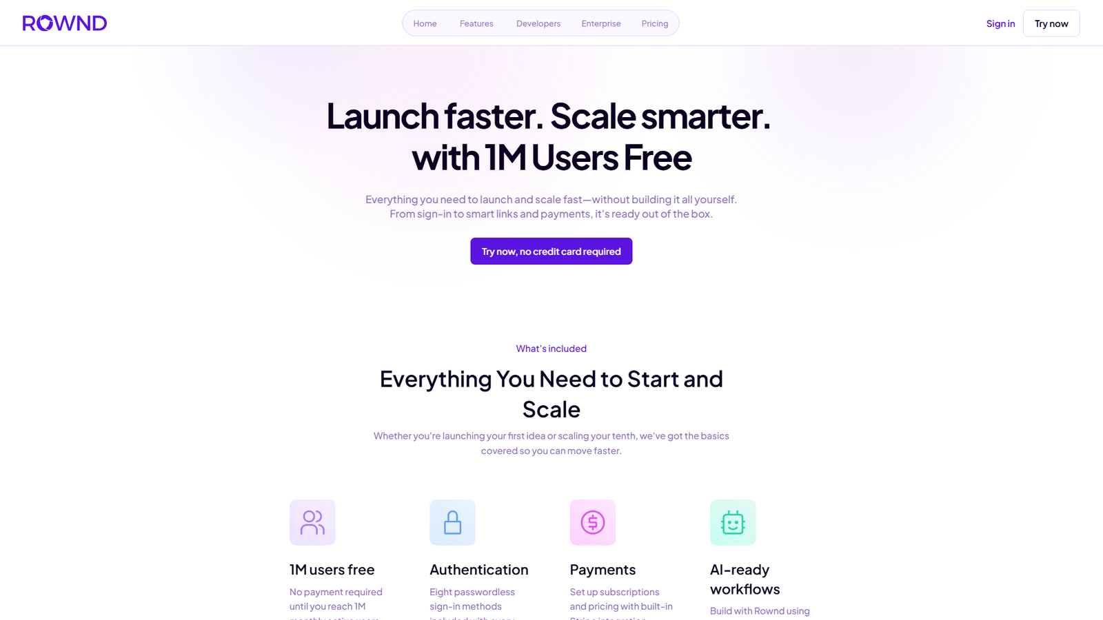 Rownd App Services Platform; 1M MAU Free Screenshot