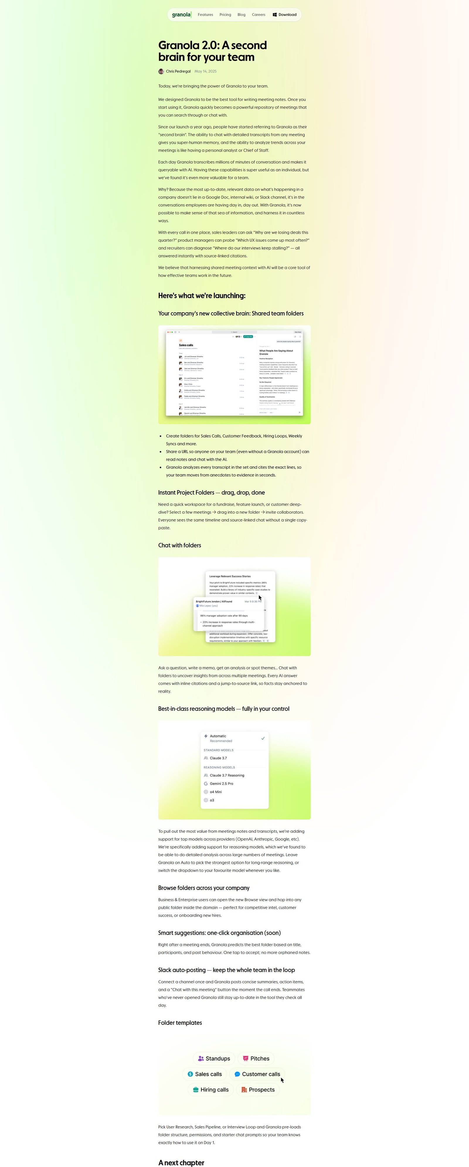 Granola 2.0 Screenshot