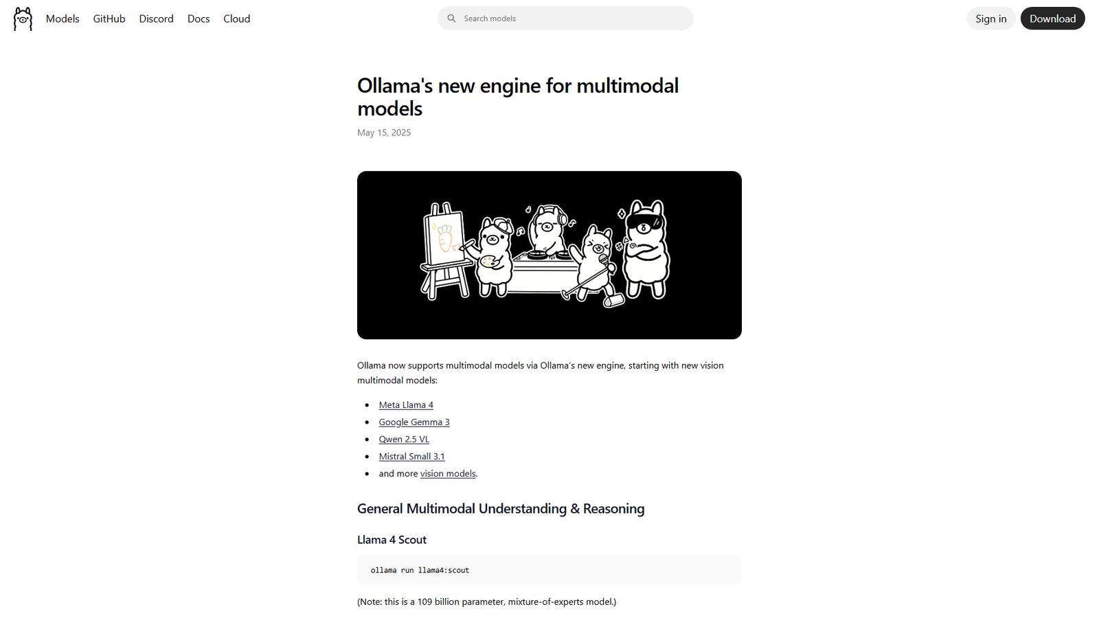 Ollama v0.7 Screenshot