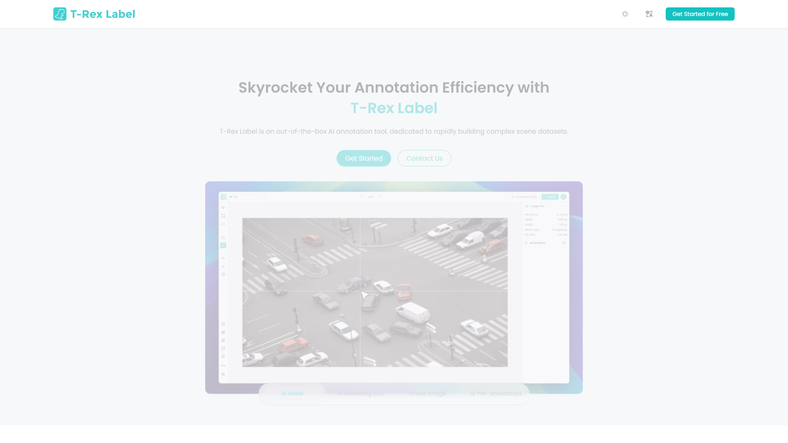 AI Auto-Labeling by T-Rex Label Screenshot