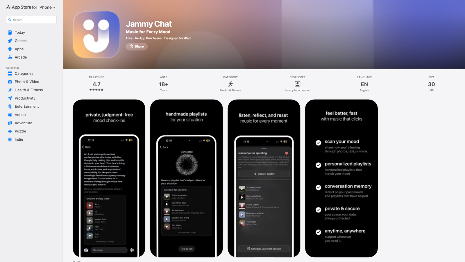 Jammy Chat Screenshot