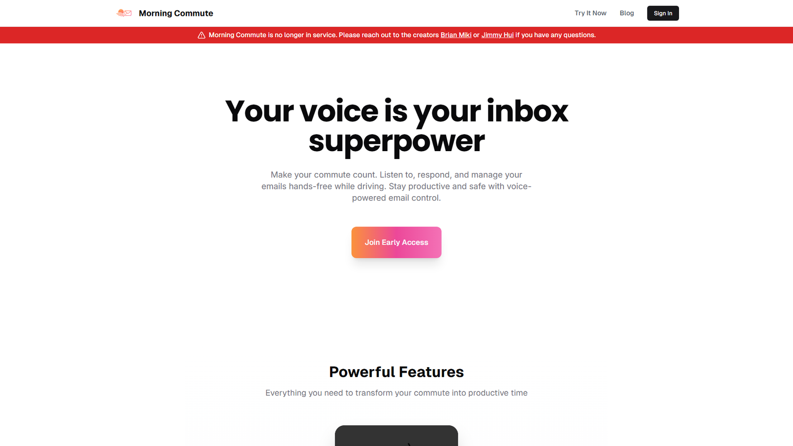 Morning Commute Screenshot