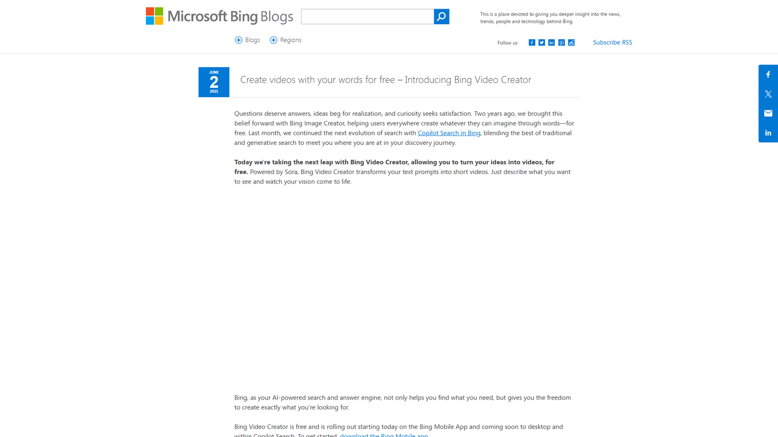  Bing Video Creator Screenshot