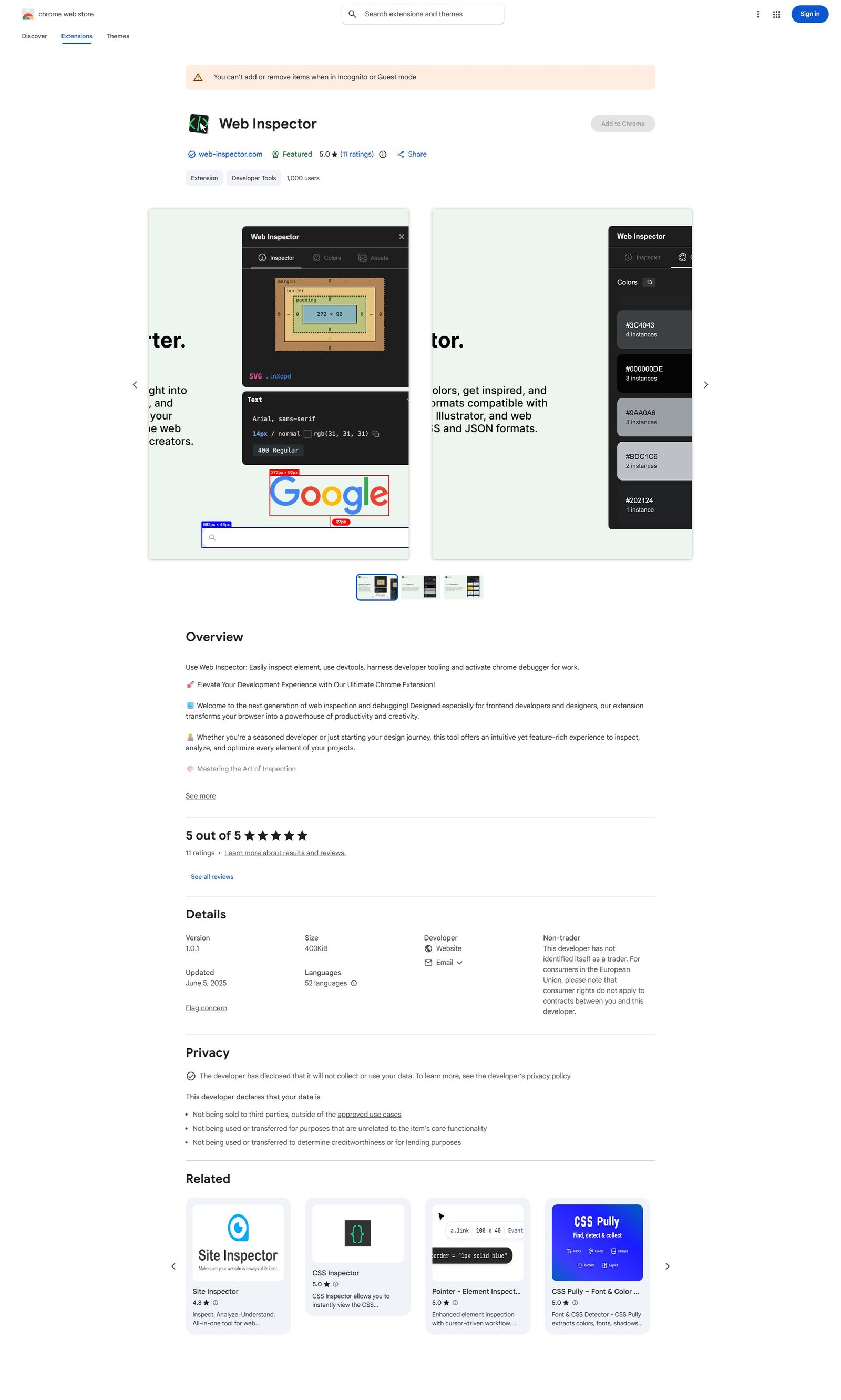 Web Inspector Screenshot