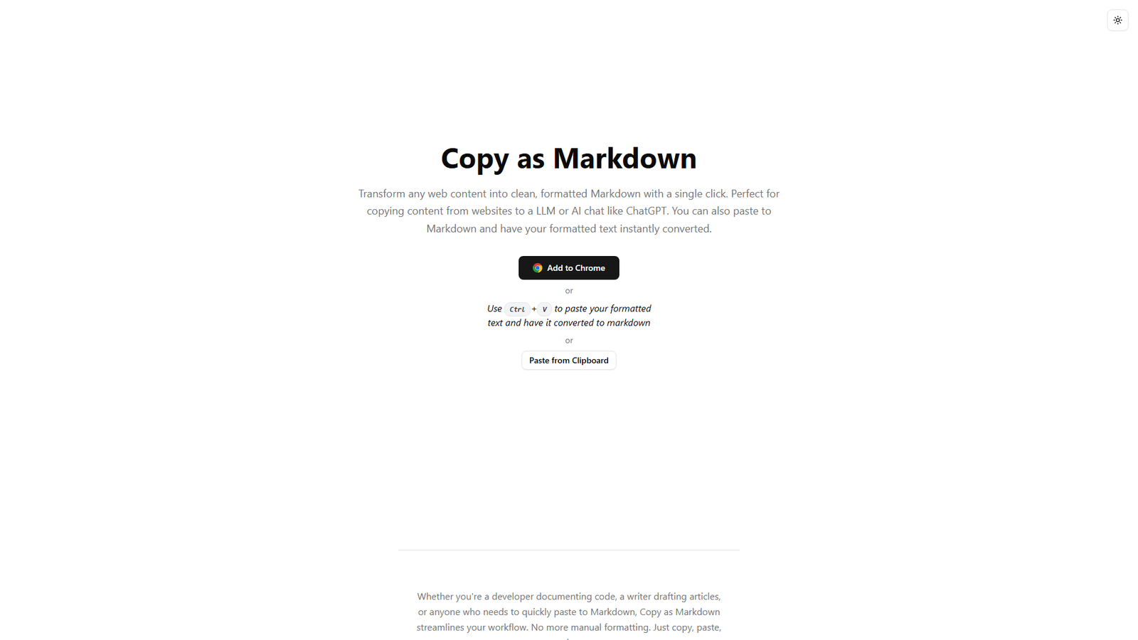 Copy as Markdown Screenshot