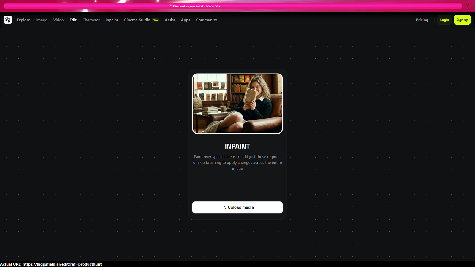 Higgsfield Canvas Screenshot