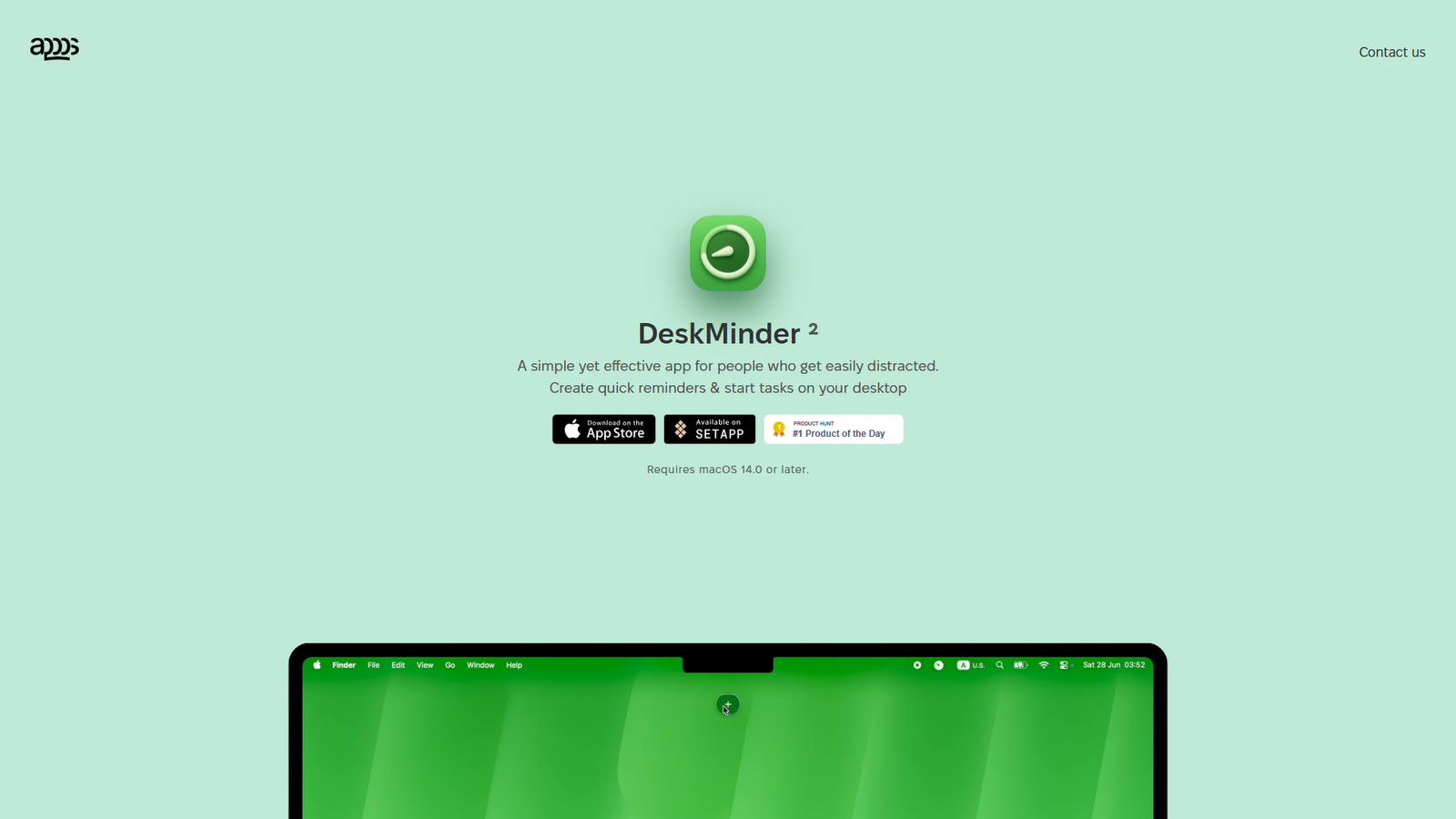 DeskMinder² Screenshot
