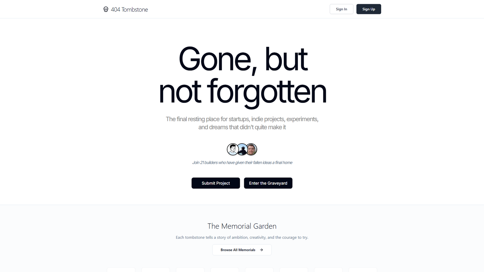 404 Tombstone Screenshot