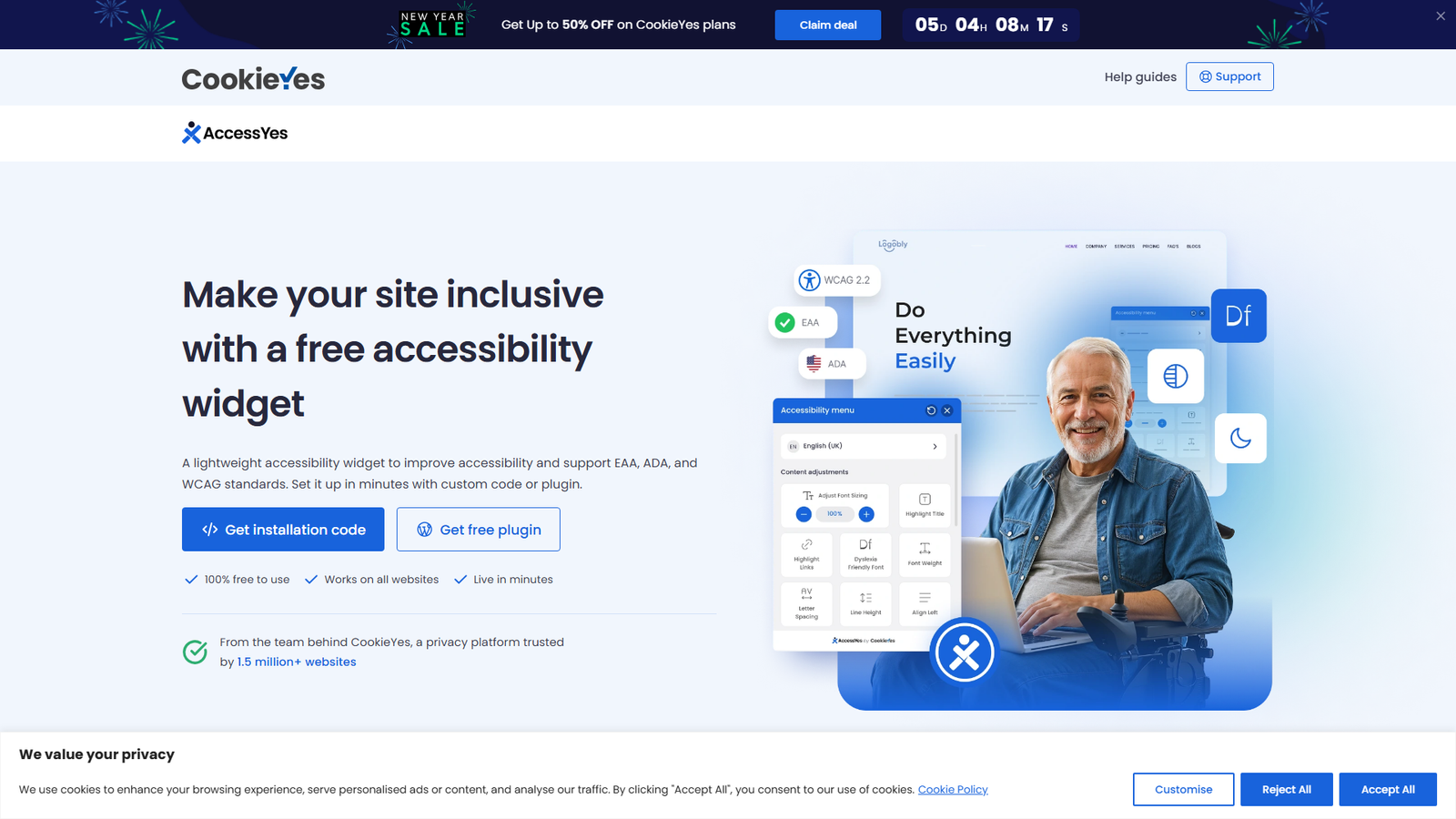 AccessYes Accessibility Widget Screenshot