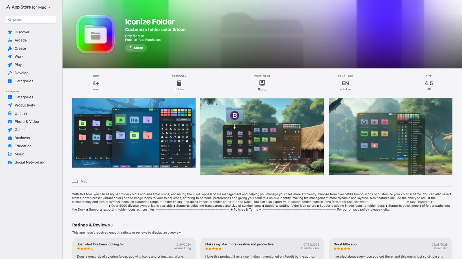 Iconize Folder Screenshot