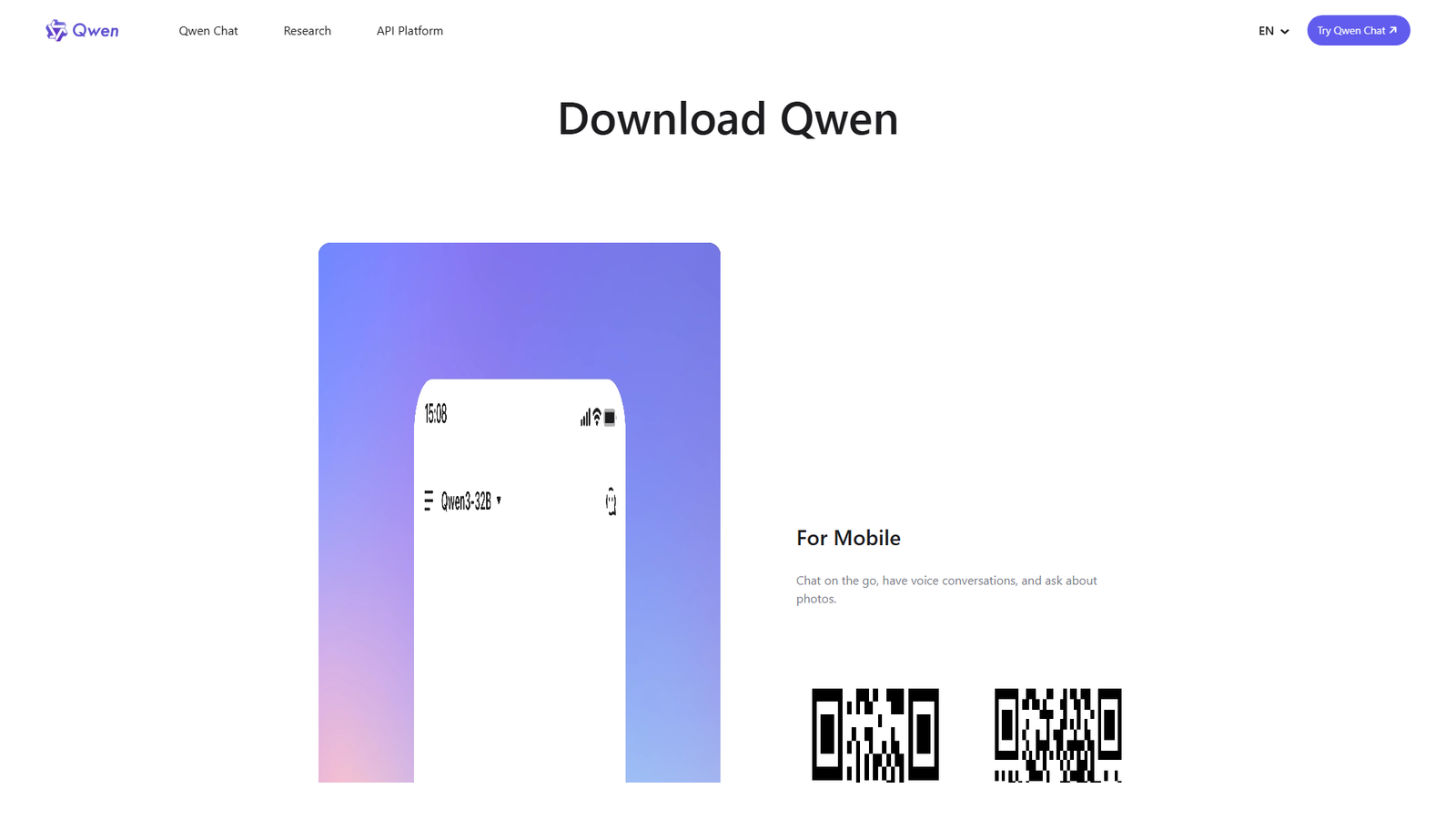 Qwen Chat for Desktop Screenshot