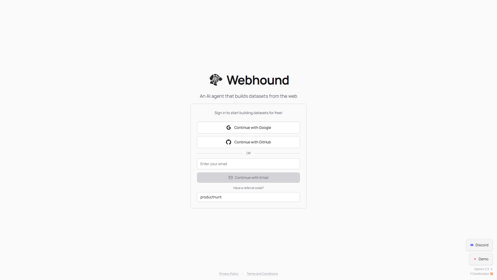 Webhound Screenshot