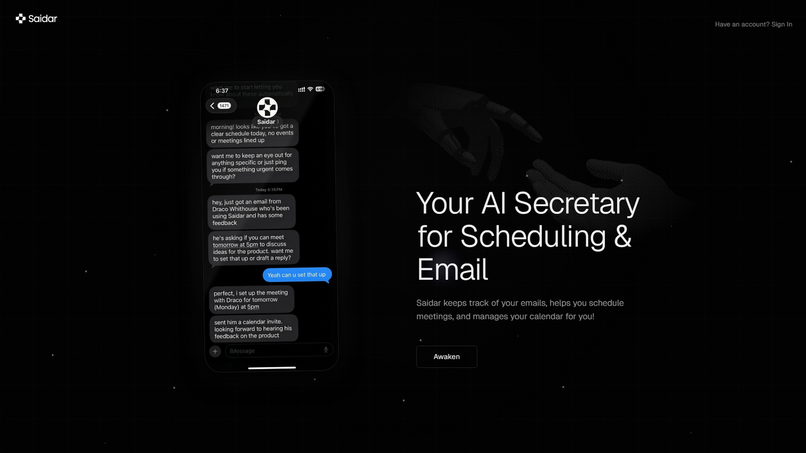 Saidar 2.0 Screenshot