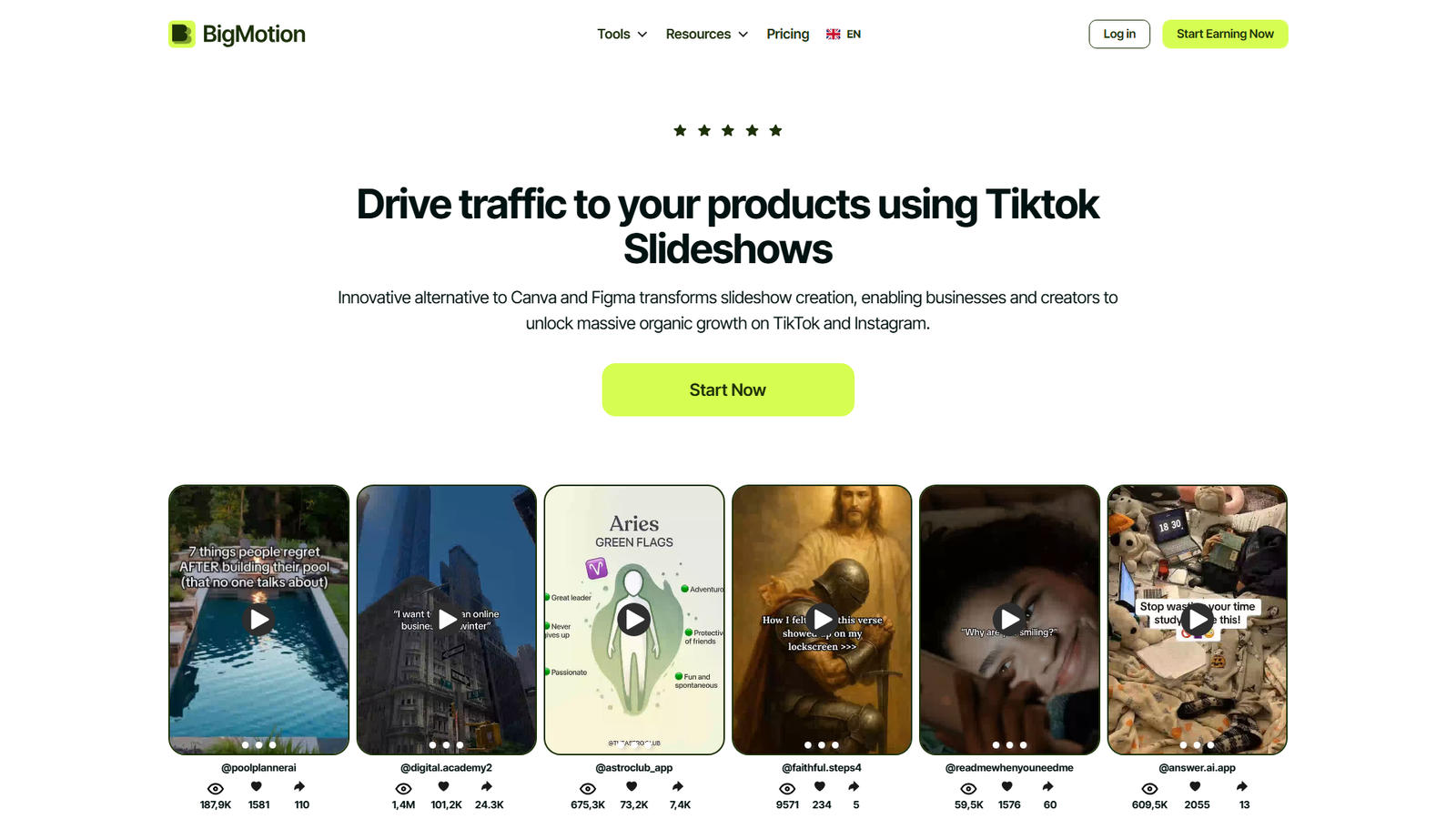 BigMotion AI Slideshow Screenshot