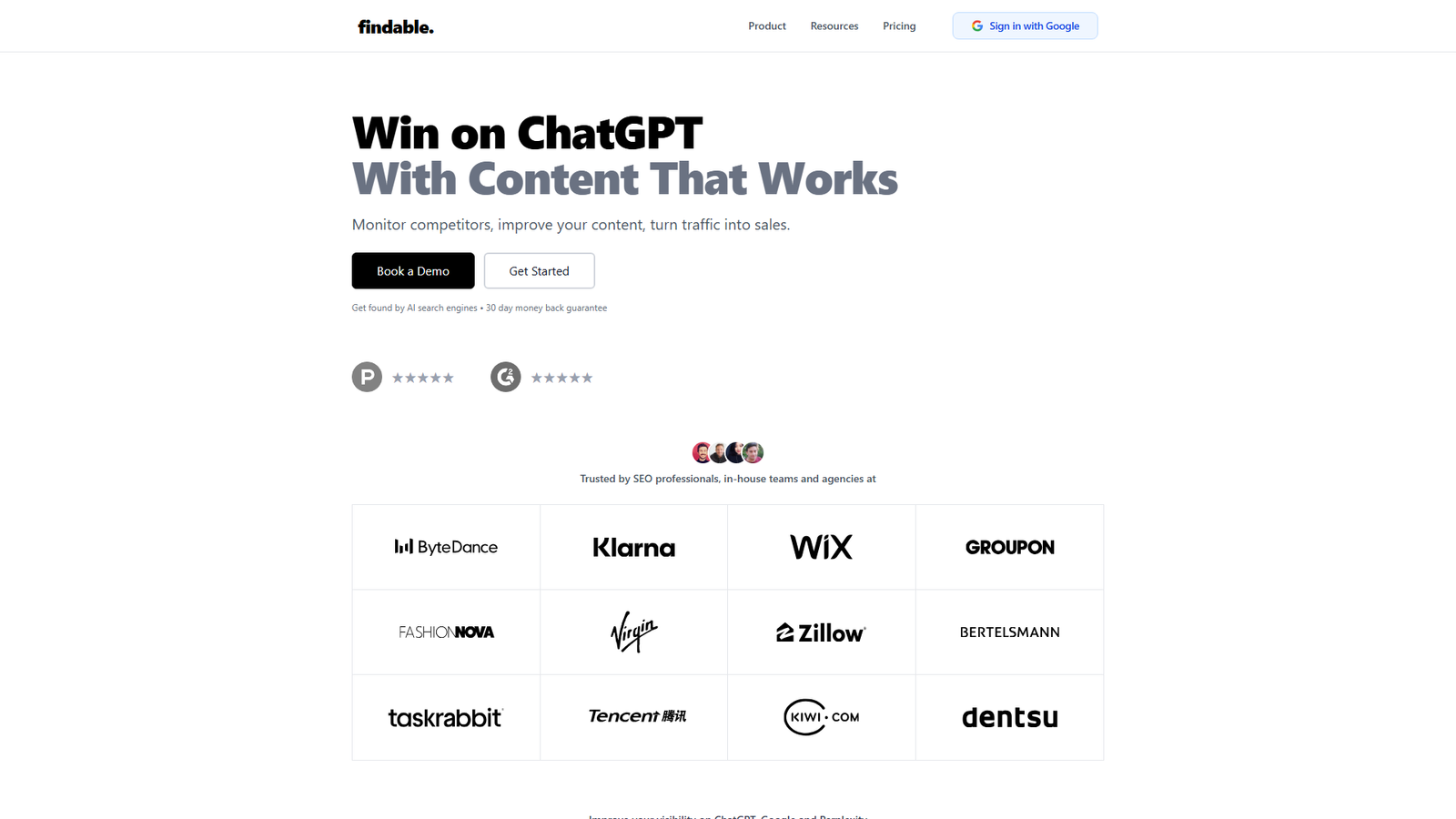 findable. Screenshot