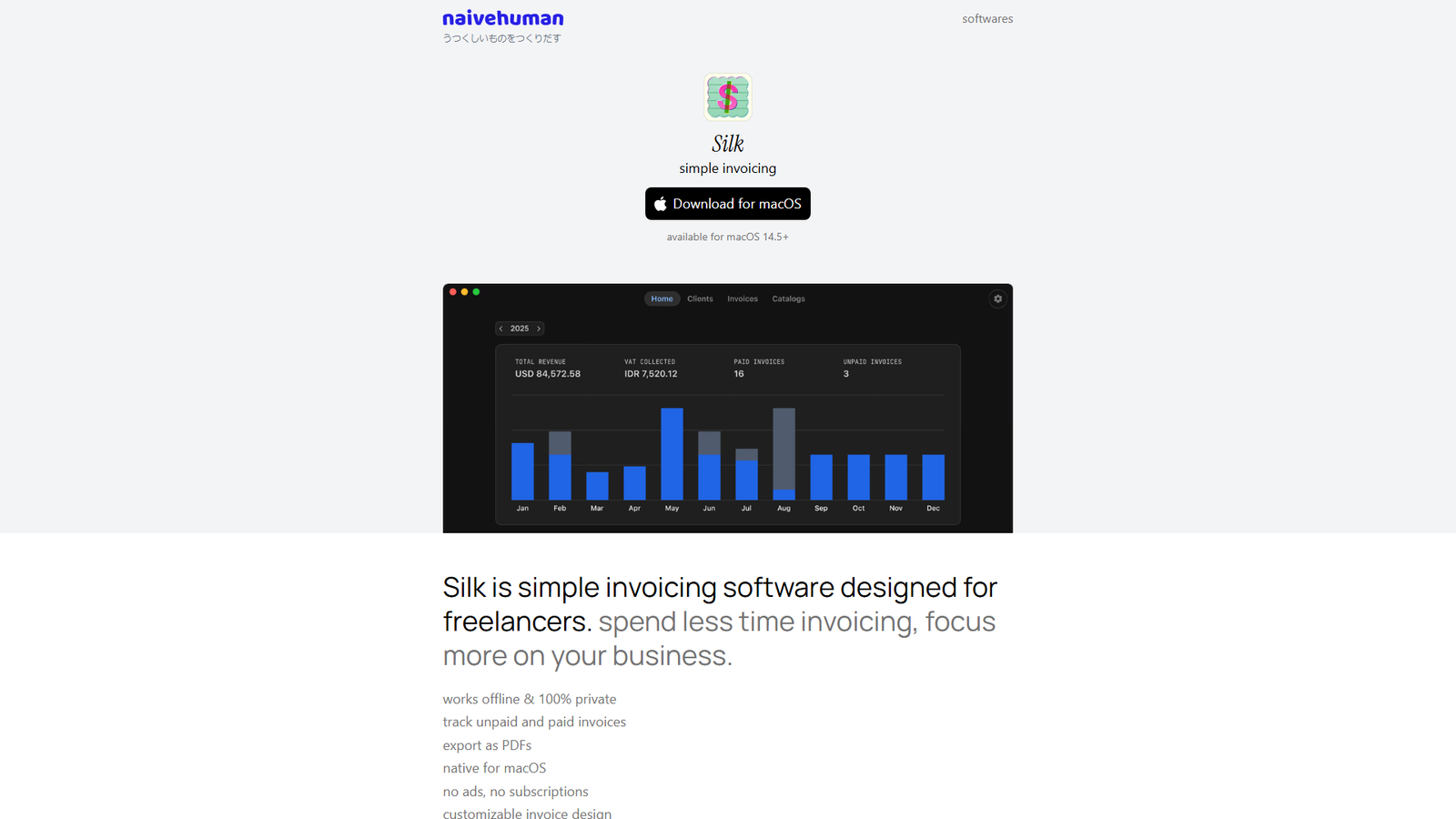 Silk: Simple Invoicing Screenshot